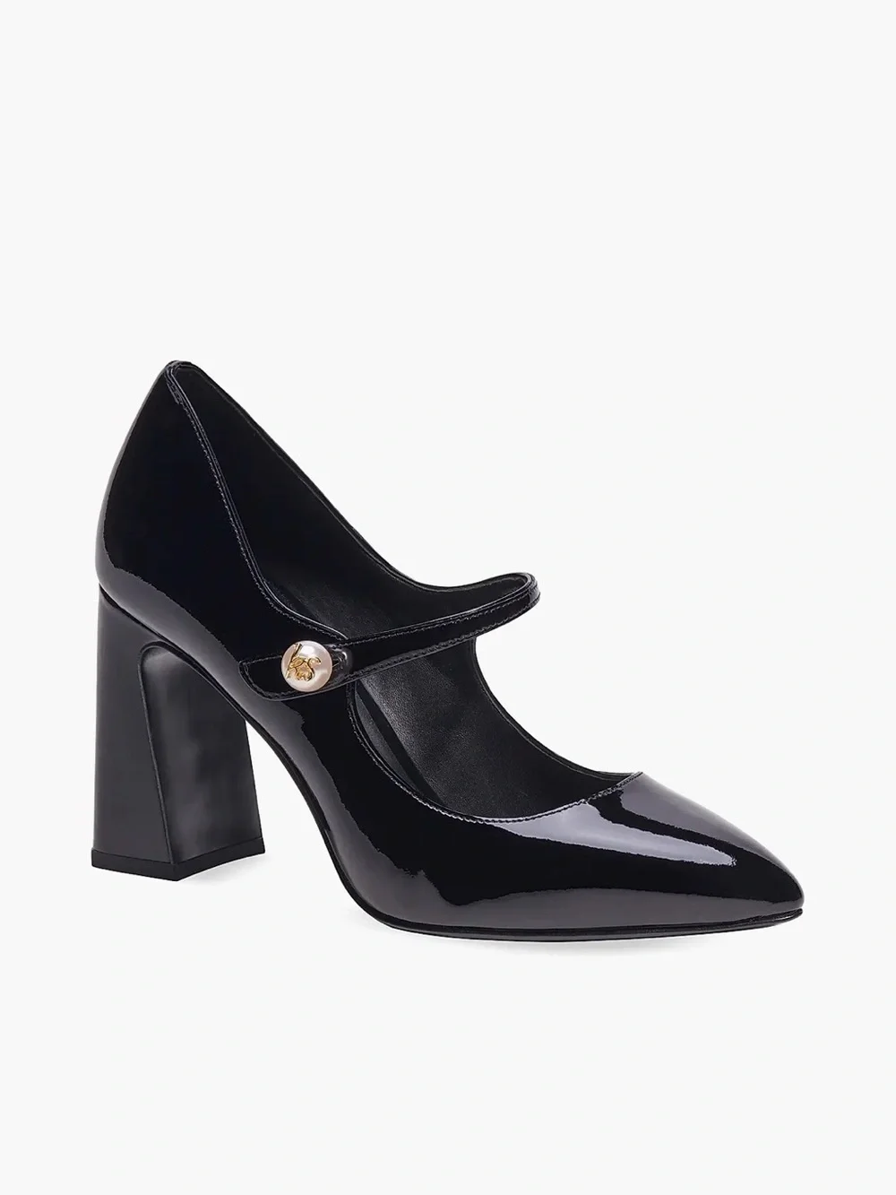 kate spade Black Patent Mary Jane Block Heel